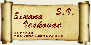 Simana Veškovac vizit kartica